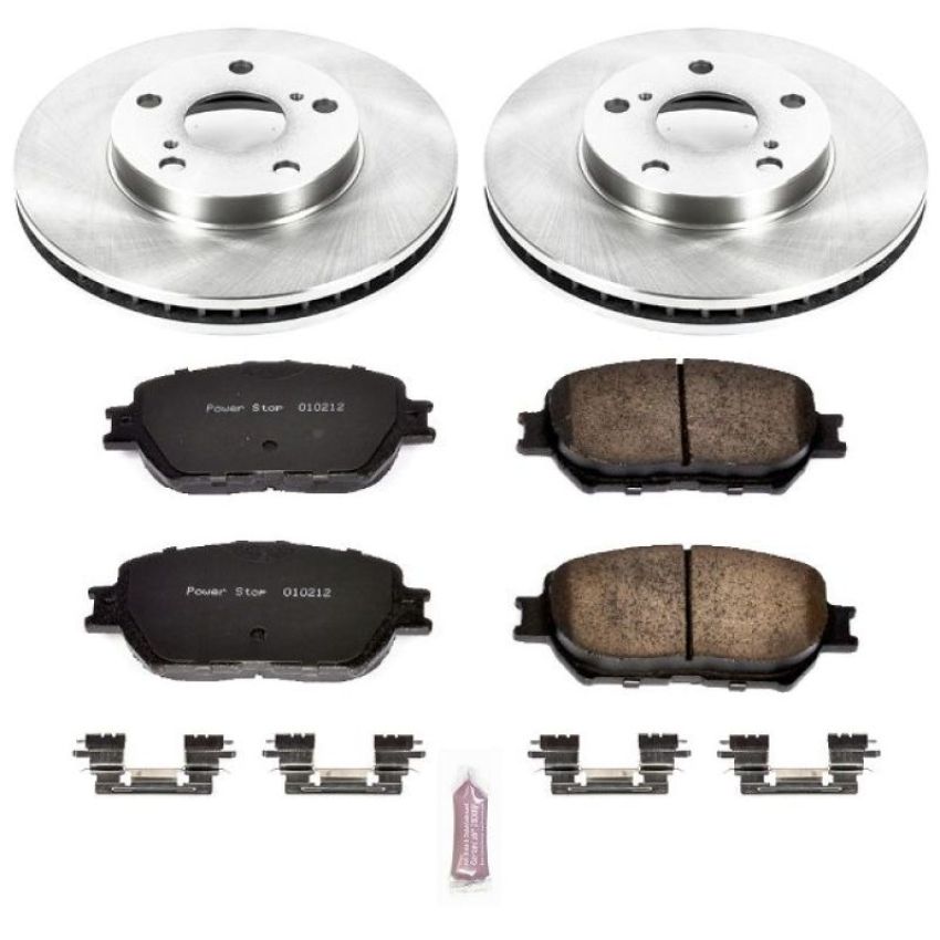 PowerStop KOE1064 OE Stock Replacement Low-Dust Ceramic Brake Pad and Rotor Kit