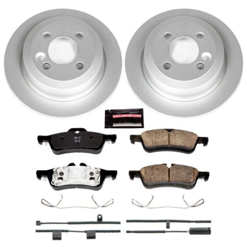 PowerStop CRK6280 Genuine Geomet Coated Rotor and Carbon-Fiber Ceramic Brake Pad Kit