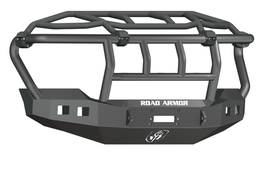 Road Armor 611R3B 11-16 Ford F-250 Stealth Front Winch Bumper w/Intimidator Guard - Tex Blk