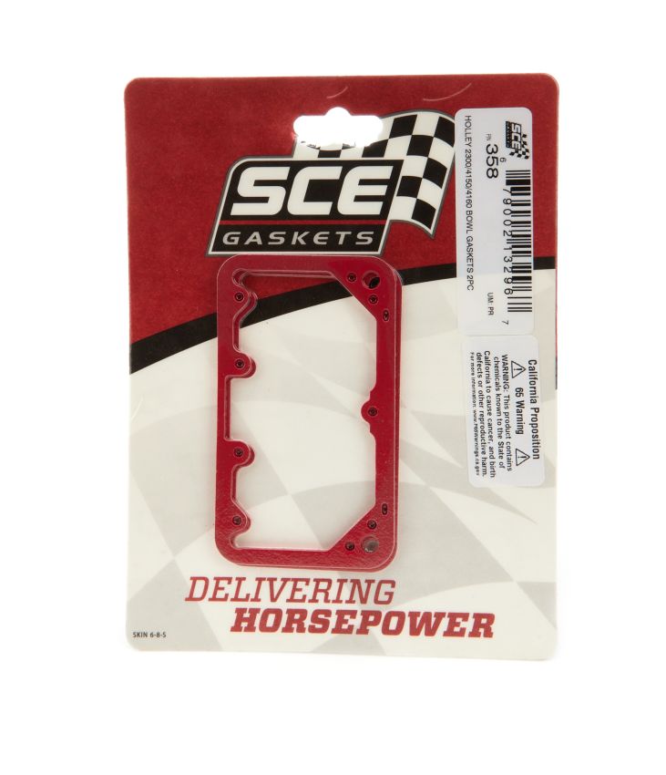 SCE GASKETS 358 HOLLEY 2300/4150/4160 BOWL GASKETS 2PC