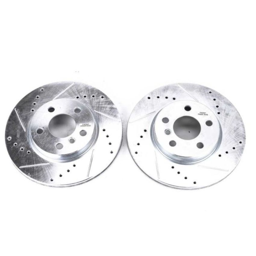 PowerStop EBR1647XPR PowerStop Evolution Performance Drilled, Slotted & Plated Brake Rotor Pair