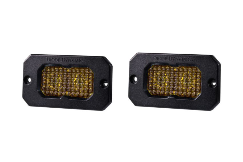 Diode Dynamics DD6430P Stage Series 2 In LED Pod Sport - Yellow Flood Flush ABL (Pair)