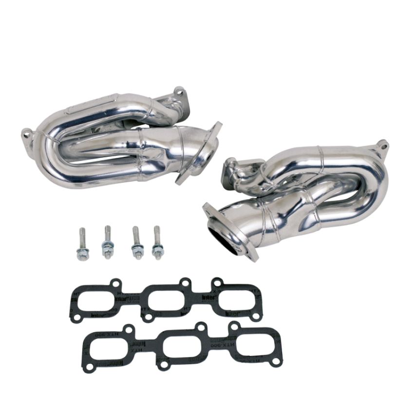 BBK Performance Parts 14420 2011-2017 MUSTANG 3.7L V6 1-5/8 SHORTY EXHAUST HEADERS (Polished Silver Ceramic)