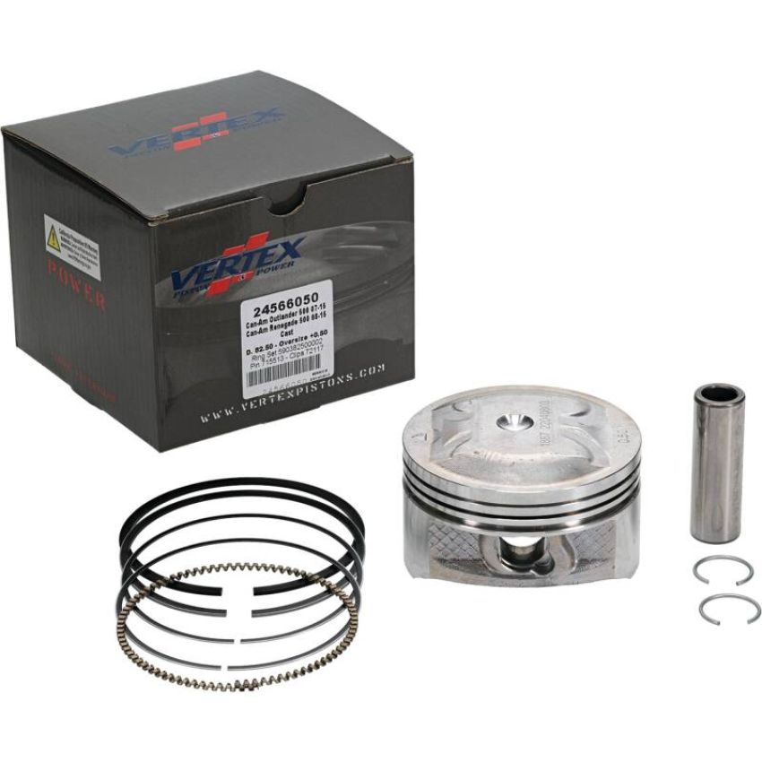 Vertex Pistons 24566050 Vertex Piston 07-15 Can-Am Outlander 500 4x4 500cc +0.50mm Oversized Cast Replica Piston Kit