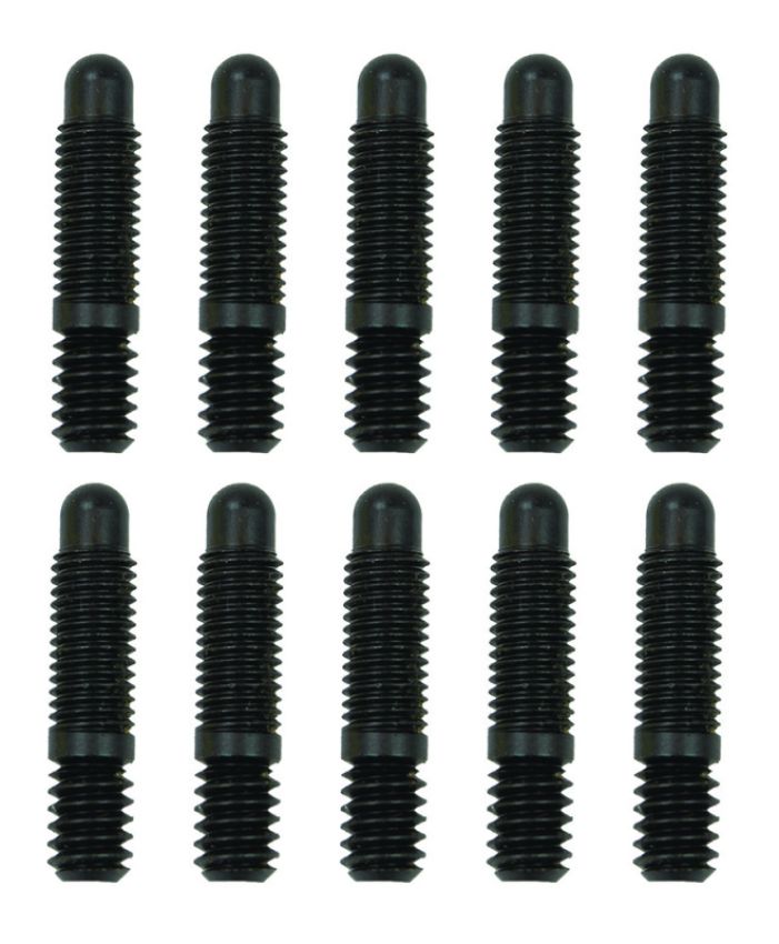 Moroso 38835 Bullet Nose Black OX Studs - 1/4-20 X 1/4-28 X 1 3/16 (10 Pack)