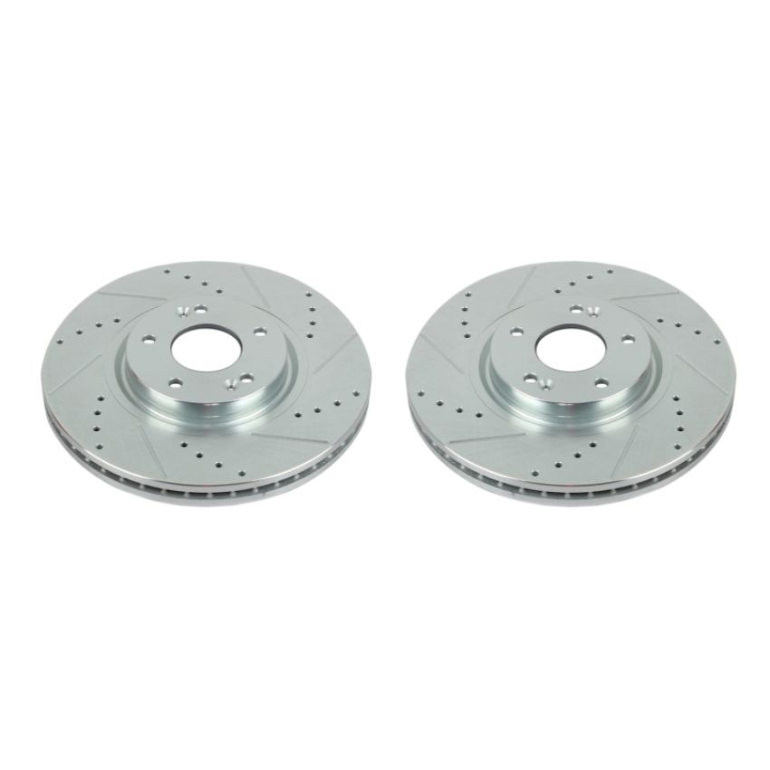 PowerStop JBR1524XPR PowerStop Evolution Performance Drilled, Slotted & Plated Brake Rotor Pair