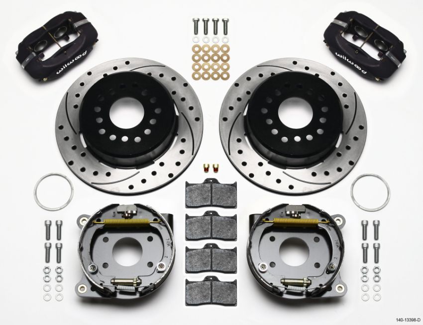 Wilwood 140-13398-D Forged Dynalite P/S Park Brake Kit Drilled AMC 71-74 2.60in Offset