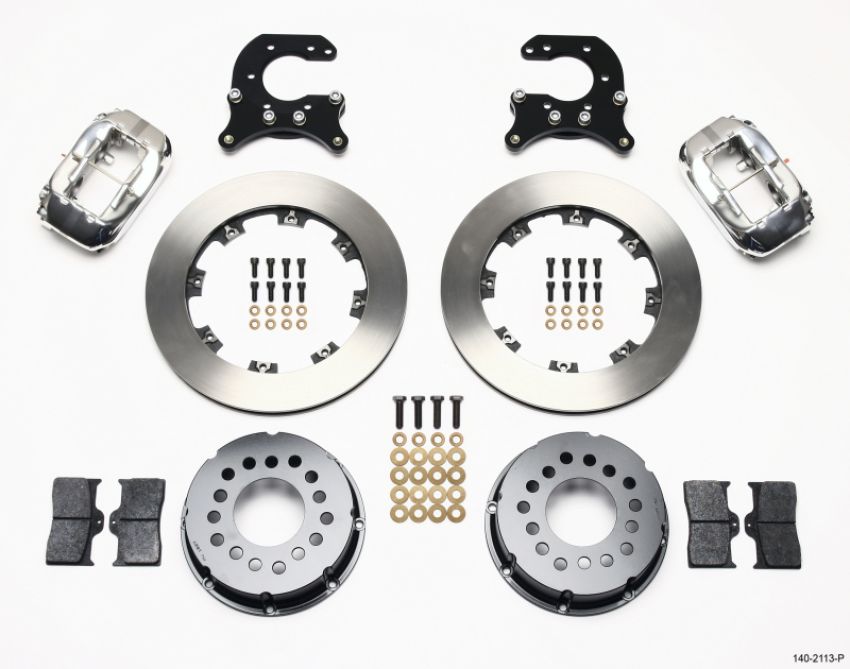 Wilwood 140-2113-P Forged Dynalite P/S Rear Kit Polished Small Ford 2.66in Offset