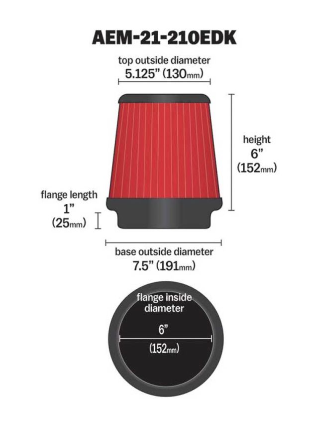AEM 21-210EDK DryFlow Air Filter