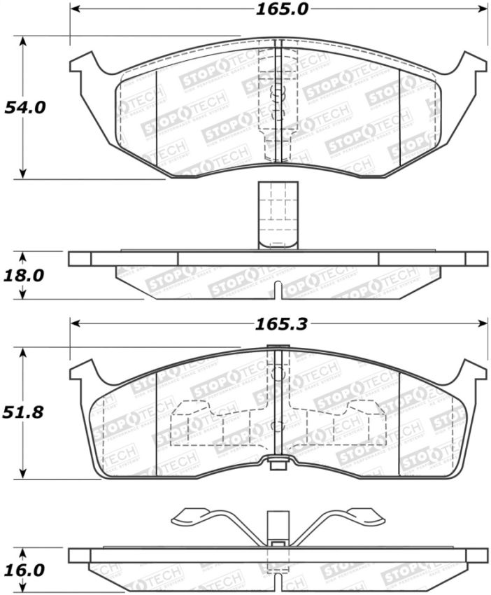 Stoptech 305.07300 Street Select Brake Pads