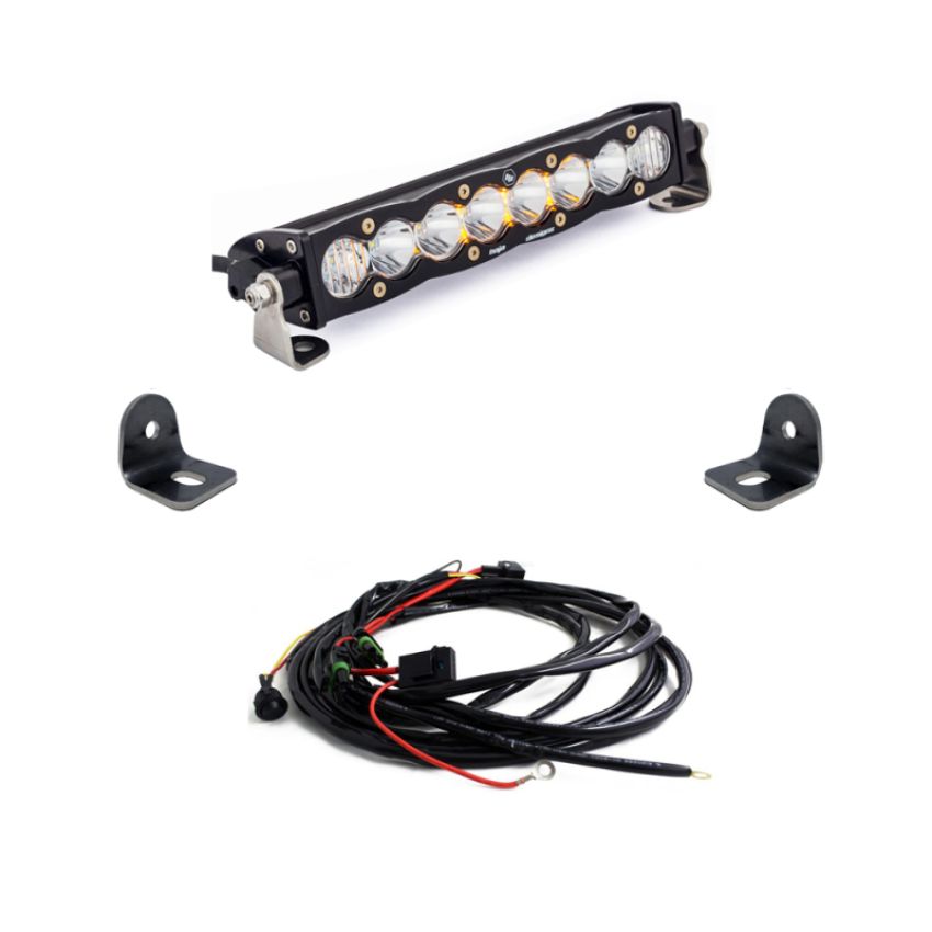 Baja Designs 447072 S8 10 Inch Hood Mount Light Bar Kit