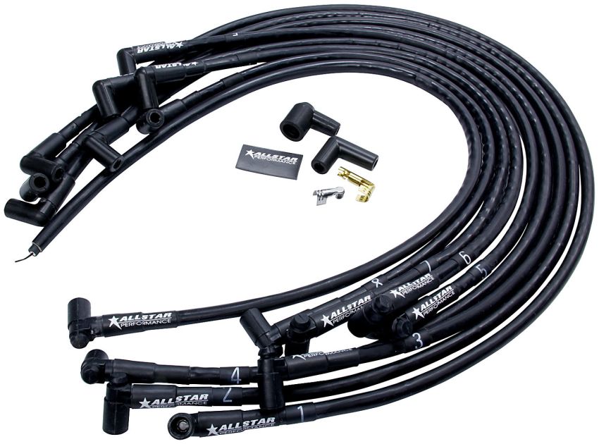 ALLSTAR PERFORMANCE ALL81370 Spark Plug Race Wire Set Under Header w/ Sleeve