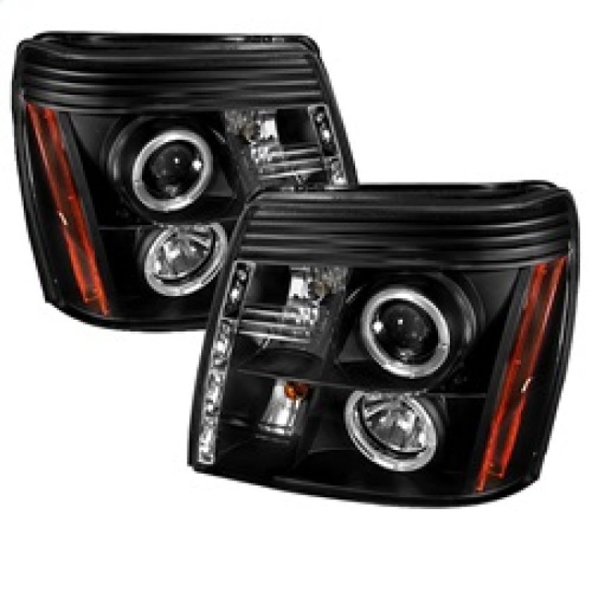 SPYDER 5037947 Projector Headlights - LED Halo - DRL - Black