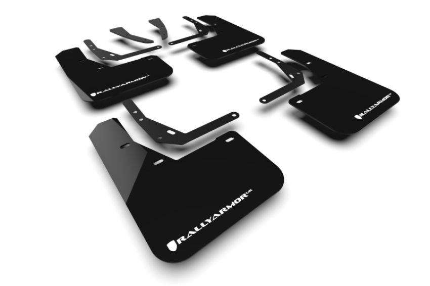 Rally Armor MF113-UR-BLK-WH Black Mud Flap/White Logo