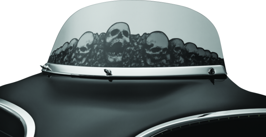 Kuryakyn 1310 Smooth Windshield Trim 96-13 Touring Chrome