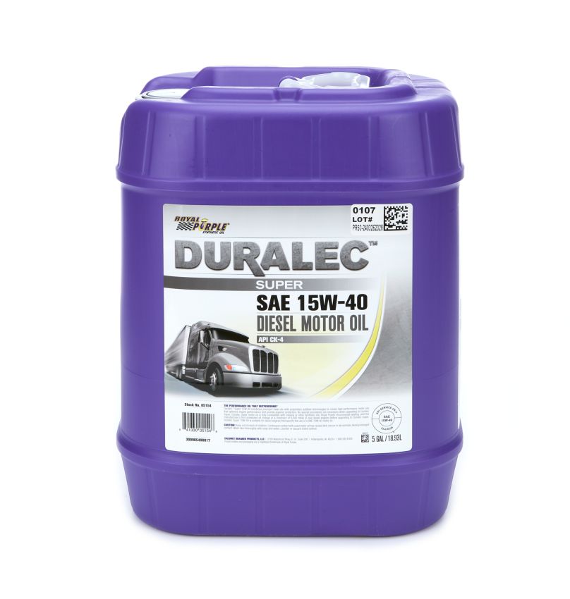 Royal Purple 05154 Duralec Super Diesel 15W-40 CK-4 Motor Oil - 5 Gallon