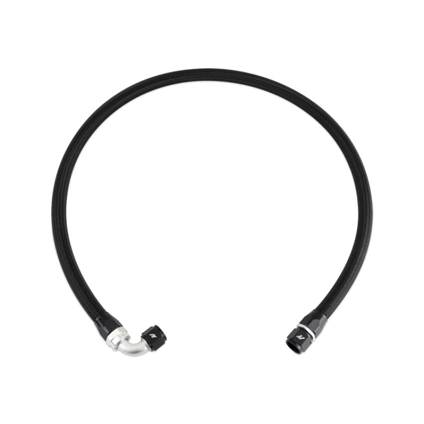 Mishimoto MMSBH-10-3NBK 3Ft Stainless Steel Braided Hose w/ -10AN Straight/90 Fittings - Black