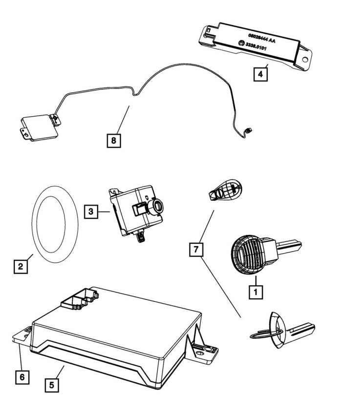 Mopar 68210150AB RECEIVER, Wireless Ignition Node
