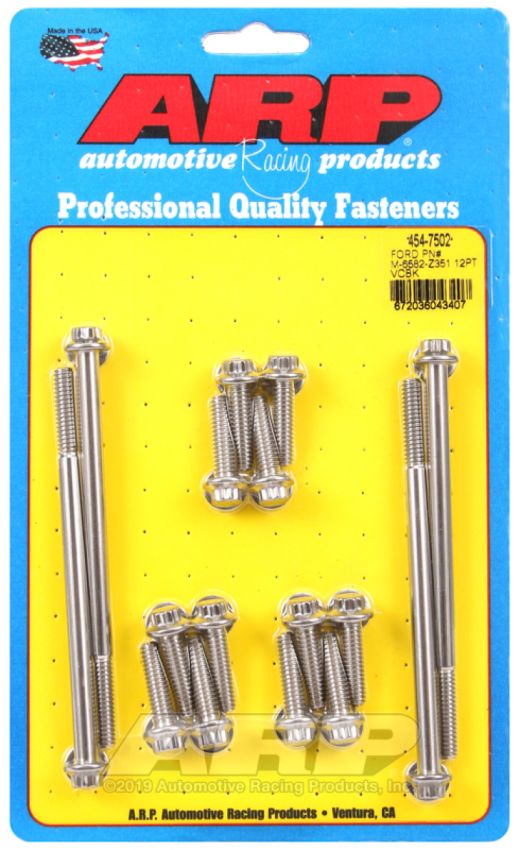 ARP ARP454-7502 Valve Cover Bolt Kit 12pt SBF