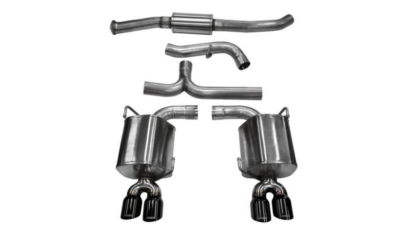 CORSA Performance 14863BLK Corsa 2011-2014 Subaru Impreza Sedan STI 2.5L Turbo Manual Black Sport Cat-Back Exhaust