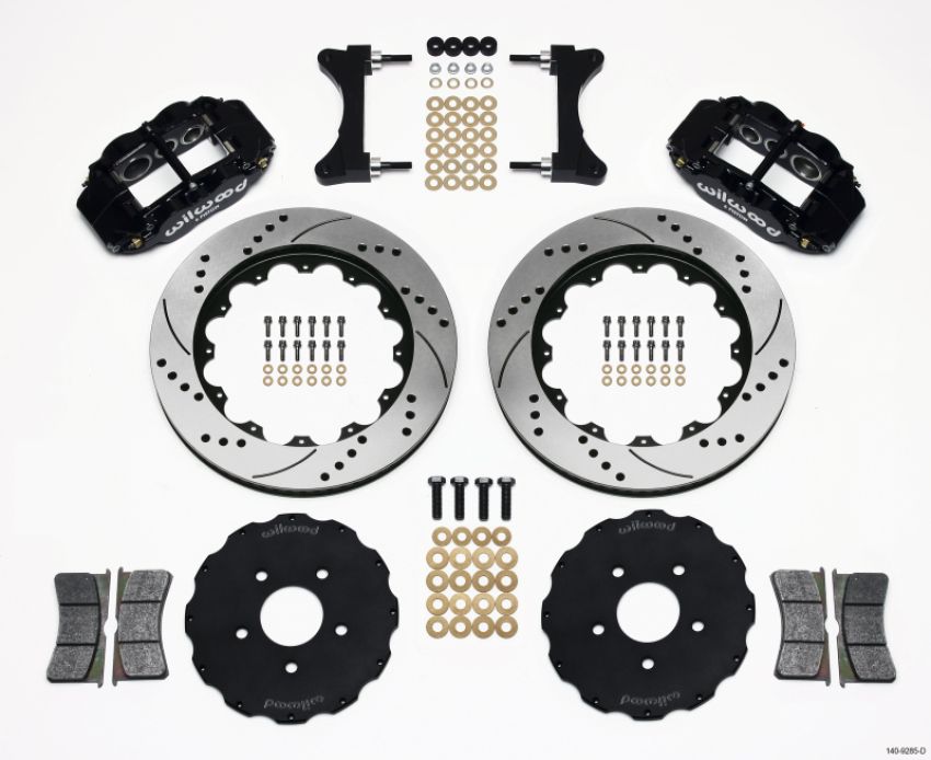 Wilwood 140-9285-D Narrow Superlite 6R Front Hat Kit 14.00in Drilled Mitsubishi EVO VIII