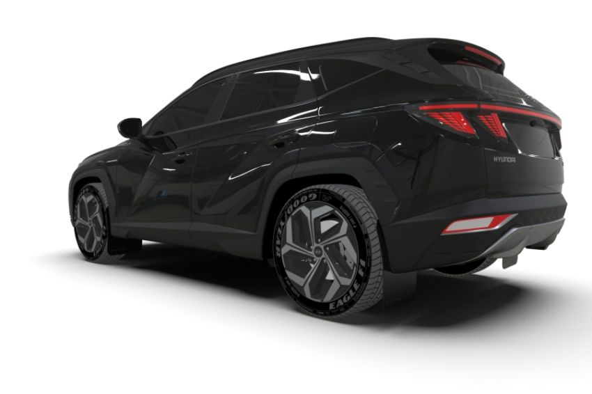 Rally Armor MF75-UR-BLK-MBK Black Mud Flap/Metallic Black Logo