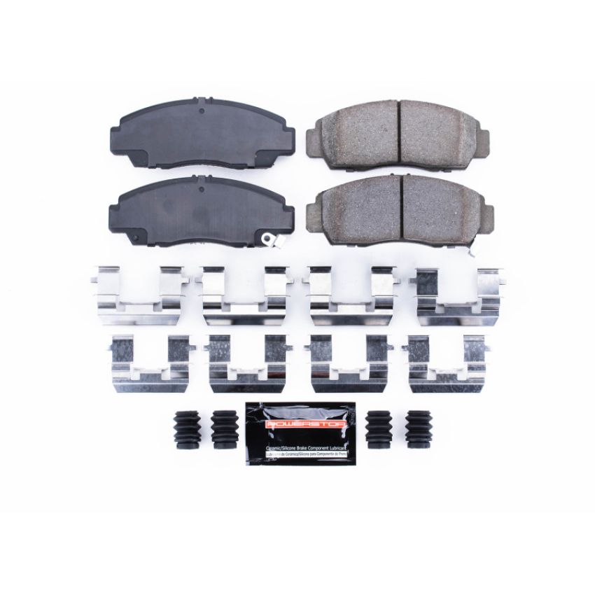 PowerStop Z23-787 PowerStop - Z23 Daily Driver Carbon-Fiber Ceramic Brake Pads with Hardware Kit