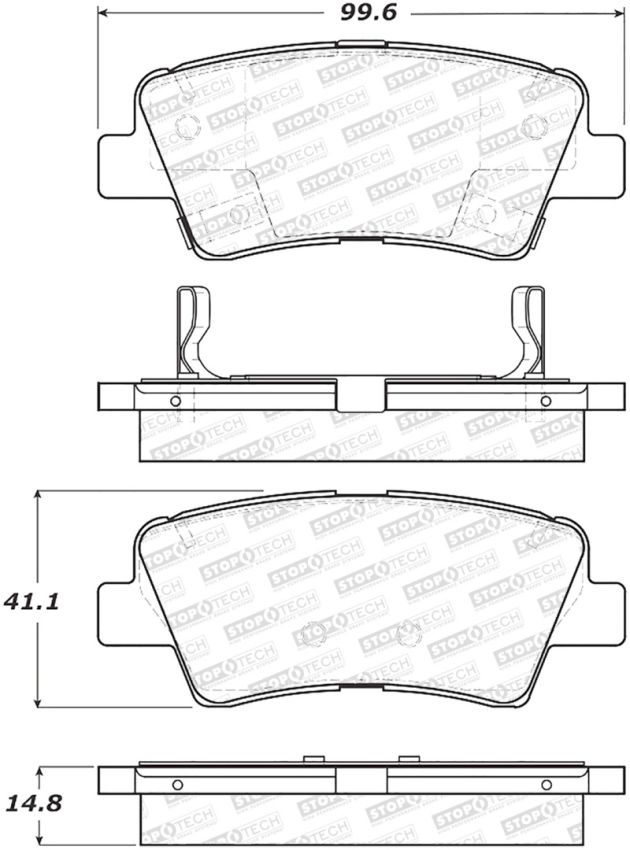 Stoptech 308.18480 Street Brake Pads - Front
