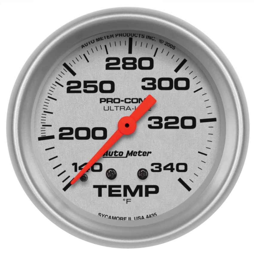 AutoMeter 4435 Ultra-Lite 2-5/8in Mechanical 140-340 Degree F Temperature Gauge