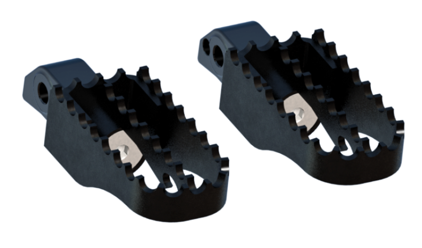 Burly Brand B13-1201B Pegs Passenger MX Black