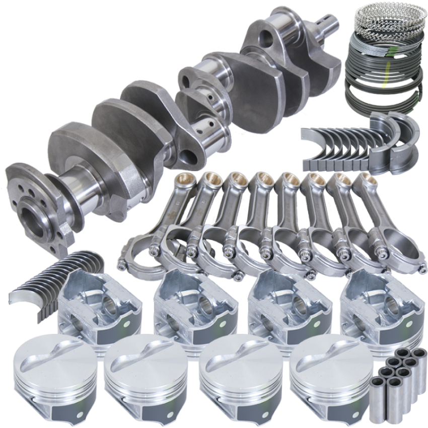 Eagle B15454E060 Chevy 350 2 Pc Seal Balanced Rotating Assembly 3.75in Crank 5.700in I-Beam Rod 4.060in Piston