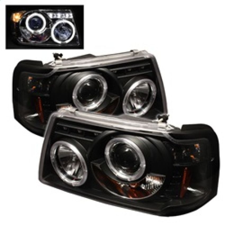 SPYDER 5010490 1PC Projector Headlights - LED Halo - Black