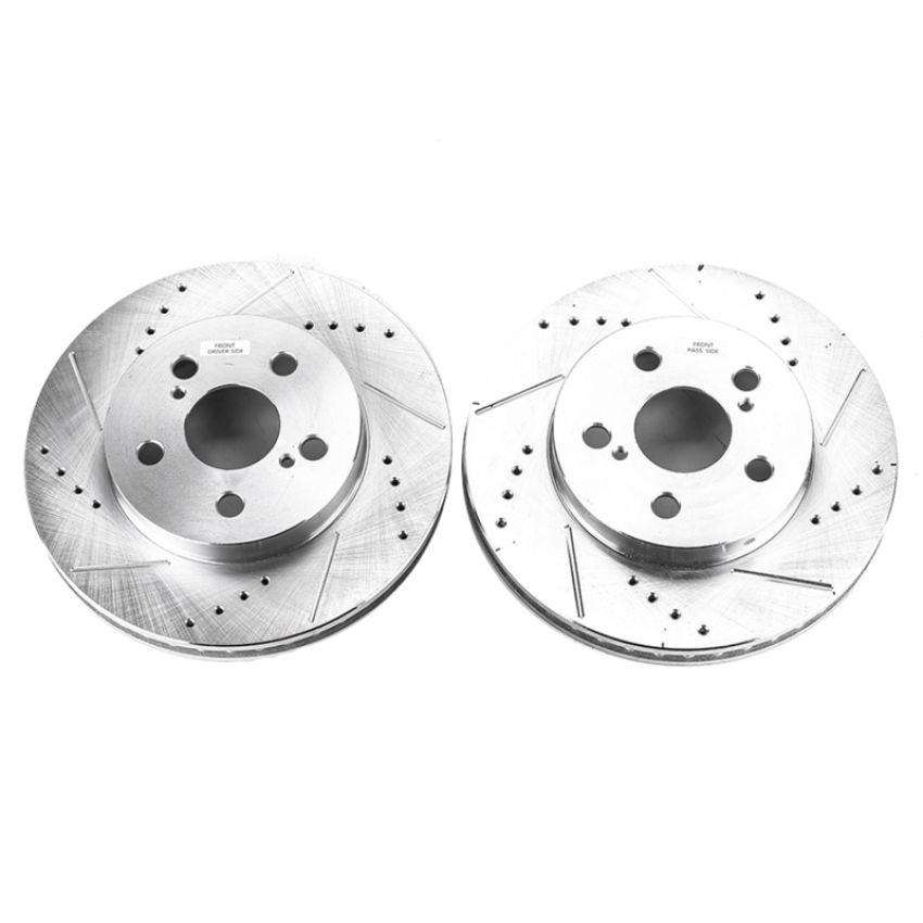 PowerStop JBR1744XPR PowerStop Evolution Performance Drilled, Slotted & Plated Brake Rotor Pair