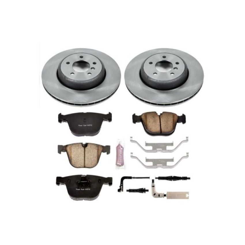 PowerStop KOE2940 OE Stock Replacement Low-Dust Ceramic Brake Pad and Rotor Kit