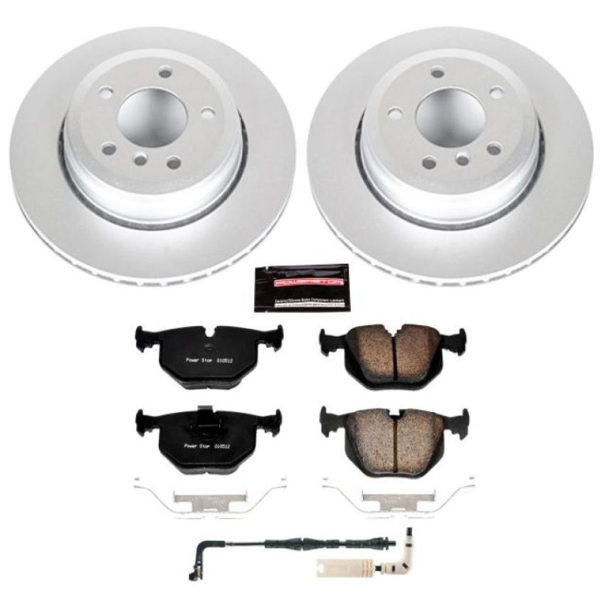 PowerStop CRK5361 Genuine Geomet Coated Rotor and Carbon-Fiber Ceramic Brake Pad Kit