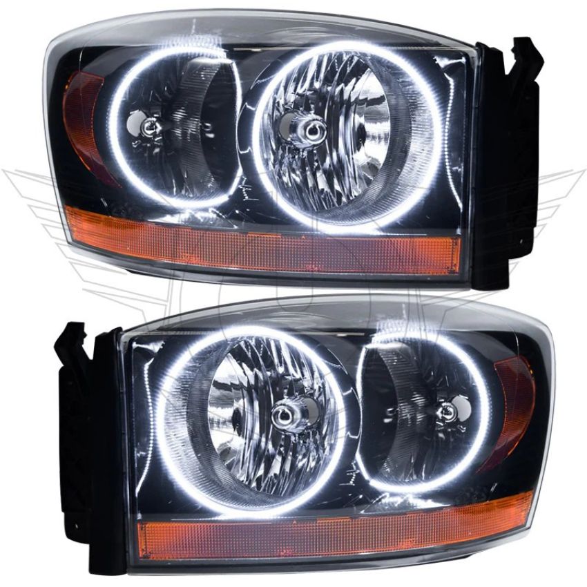 Oracle Lighting 7033-335 2006 Dodge Ram Pre-Assembled LED Halo Headlights - (Black Housing)