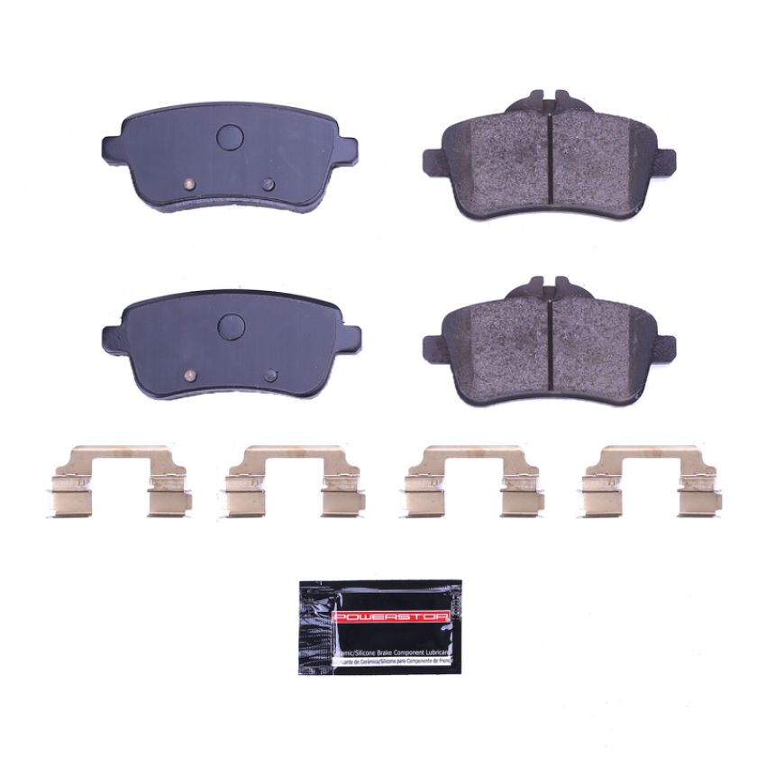 PowerStop Z23-1630 PowerStop - Z23 Daily Driver Carbon-Fiber Ceramic Brake Pads with Hardware Kit
