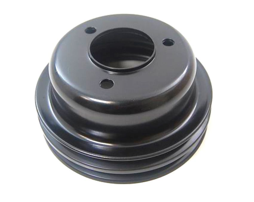 RACING POWER CO-PACKAGED RPCR8974B Ford 289 2 Groove Crank shaft Pulley Black