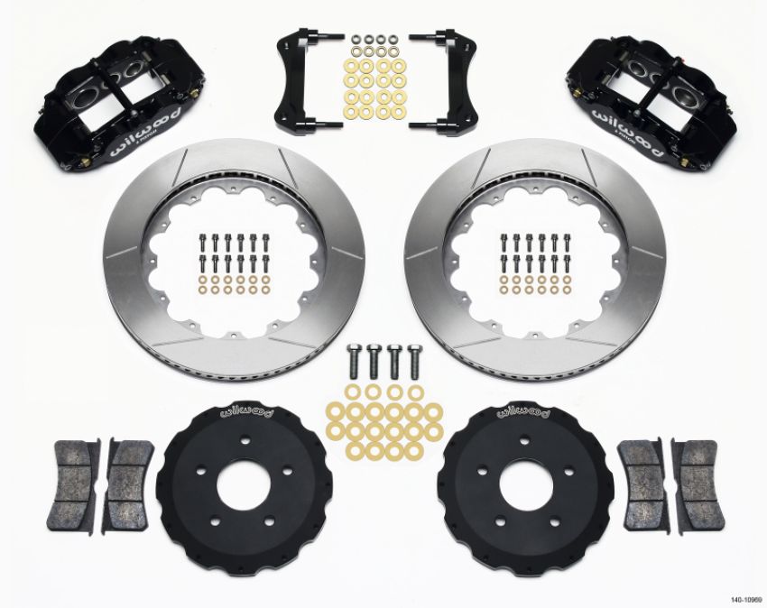 Wilwood 140-10969 Narrow Superlite 6R Front Hat Kit 14.00in Backdraft Cobra (BMW E36 Based)