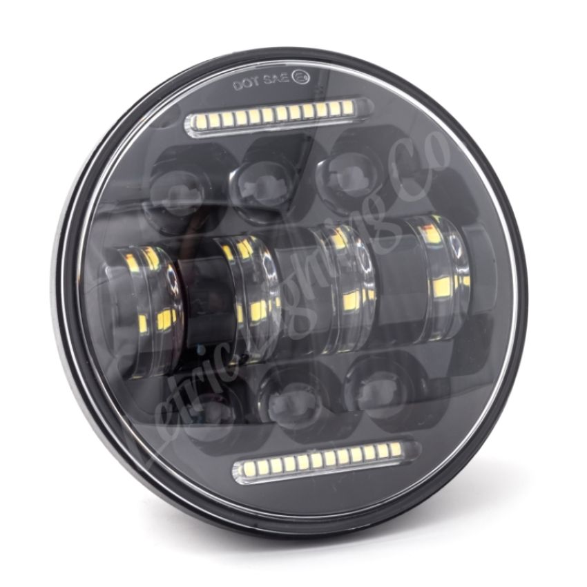 Letric Lighting 5.75? LED Black Diez 10-LED Headlight with dual horizontal DRL*s