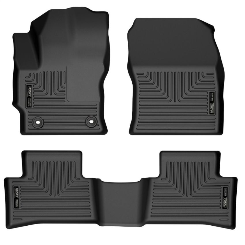 Husky Liners 95291 2022 Toyota Corolla Cross FWD Weatherbeater Black Front & 2nd Seat Floor Liners