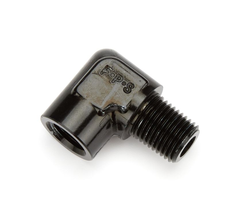 FRAGOLA FRG491402-BL 1/4 NPT 90-Deg Fitting Male/Female - Black