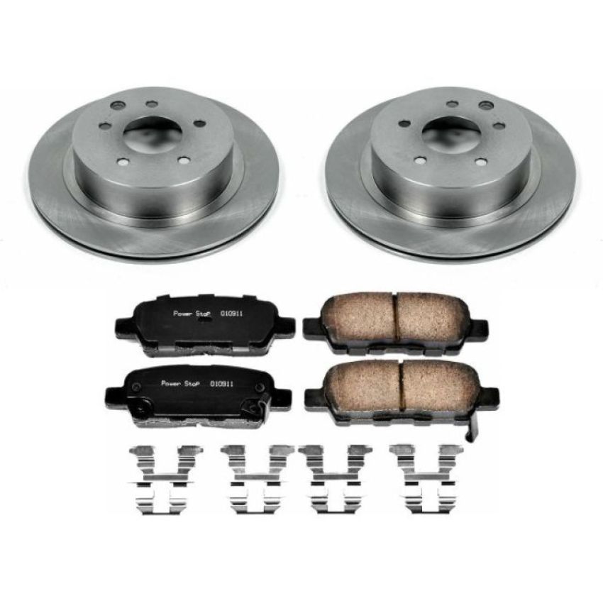 PowerStop KOE7881 OE Stock Replacement Low-Dust Ceramic Brake Pad and Rotor Kit
