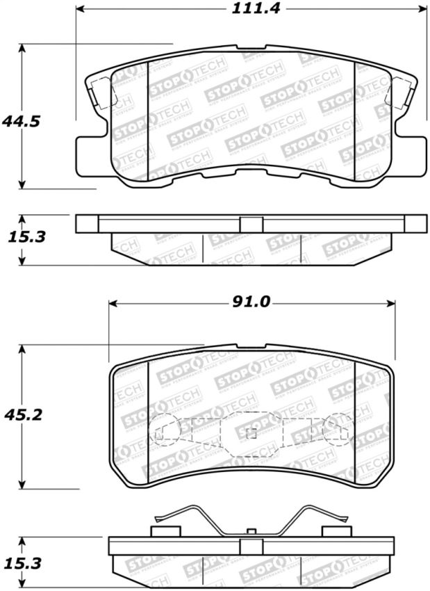 Stoptech 308.08680 Street Brake Pads