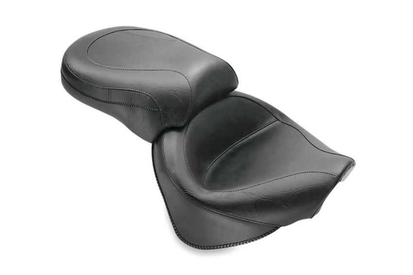 Mustang Motorcycle 75912 Mustang 00-11 Yamaha V-Star 1100 Classic, 02-11 V-Star 1100 Silverado 2PC Seat - Black