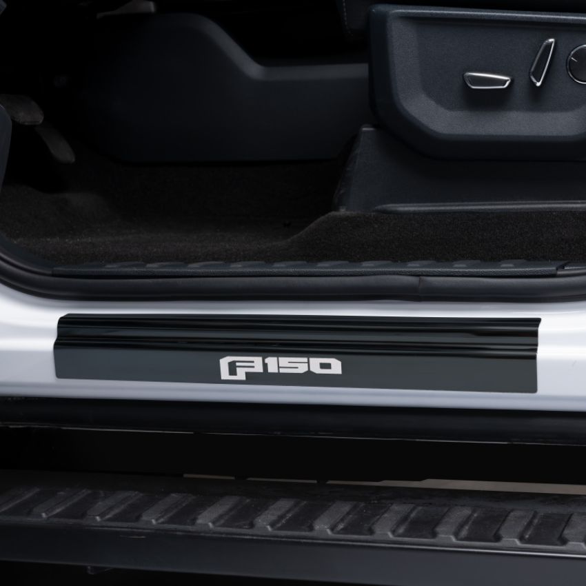 Putco 95150BPFD 15-20 Ford F-150 - SuperCrew w/ F-150 Etchinng (4pcs) Black Platinum Door Sills