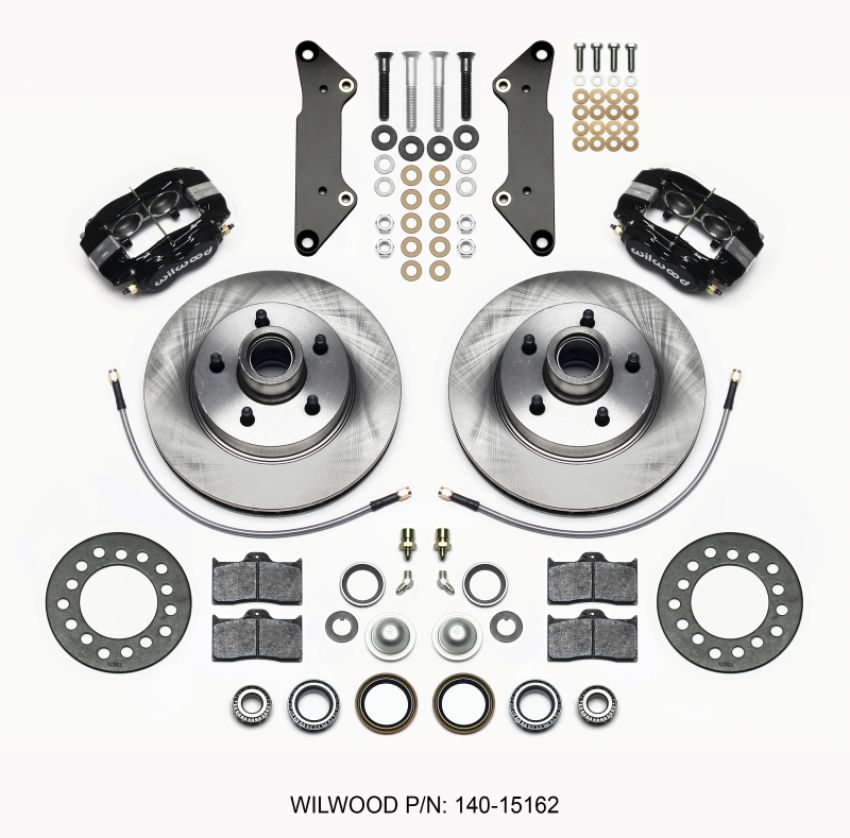 Wilwood 140-15162 Forged Dynalite-M Front Kit 11.88in 1 PC Rotor&Hub Cadillac 1957-60