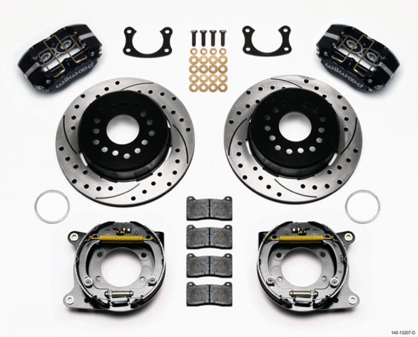 Wilwood 140-13207-D Dynapro Dust-Boot P/S Park Brake Kit Drilled New Big Ford 2.50in Offset