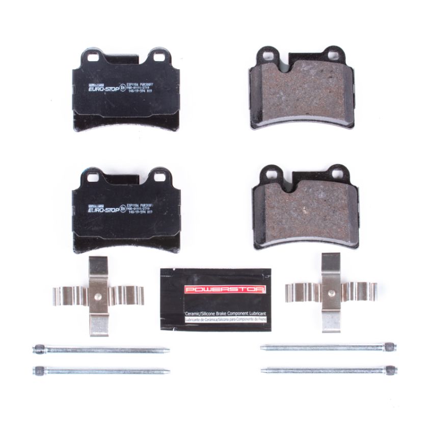 PowerStop ESP1186 EuroStop ECE-R90 Certified Brake Pad Set