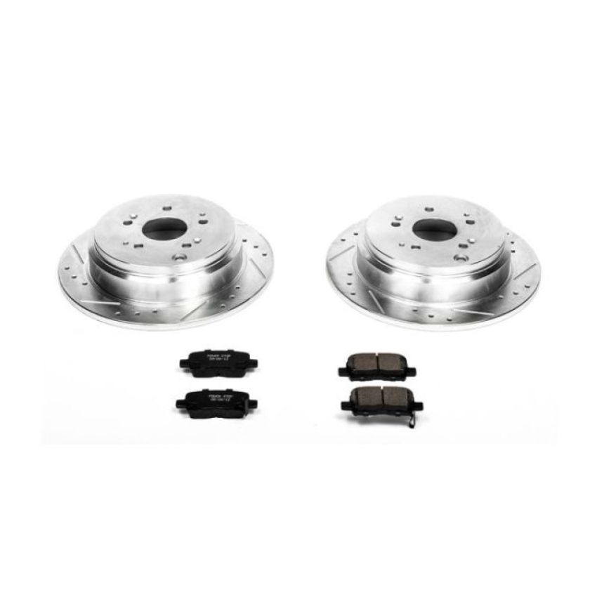 PowerStop K5502 Z23 Daily Driver Carbon-Fiber Ceramic Brake Pad and Drilled & Slotted Rotor Kit